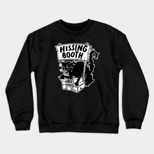 Funny Goth Black Cat Hissing Booth - For Cat Moms & Cat Dads Crewneck Sweatshirt